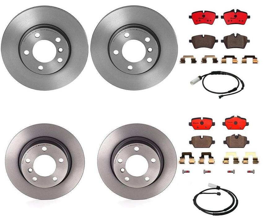 Mini Brakes Kit - Pads & Rotors Front and Rear (294mm/280mm) (Ceramic) 34359804834 - Brembo 3286135KIT